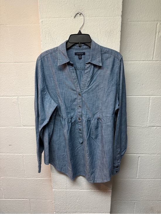 Lands' End Tops - Lands' End Chambray Button-Front Shirt - Blue